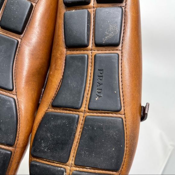 Prada shoes loafers belt leather driving shoes slip on in size 11 - Picture 6 of 16
